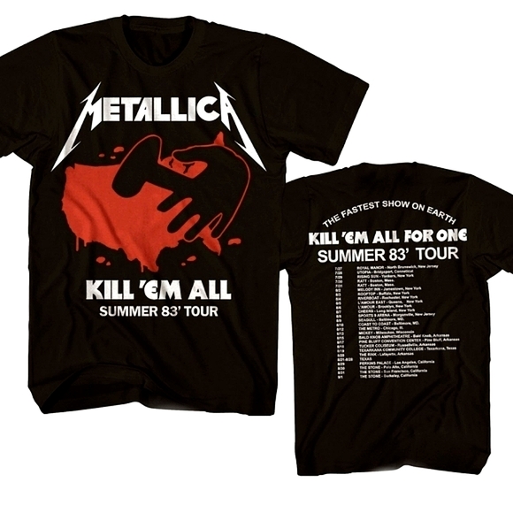 Metallica Kill Em All For One Summer Tour Shirt - Picture 2 of 5